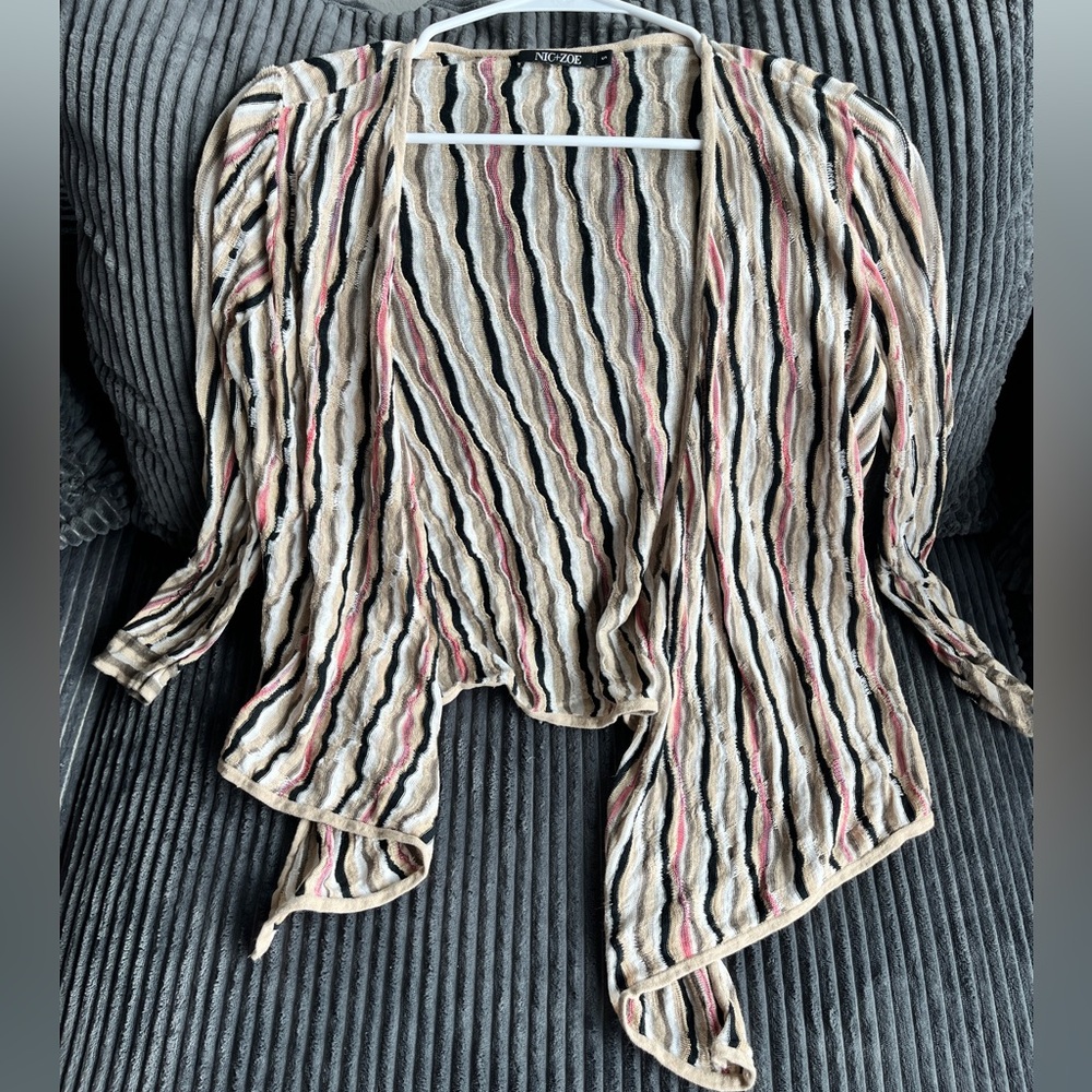 NIC+ZOE Women's Multicolor Striped Cardigan